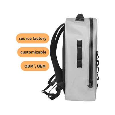 Aangepaste TPU waterdichte rugzak 25l lichtgrijze kleur voor buiten
