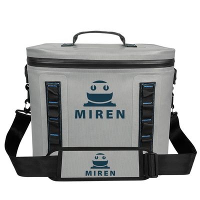 Lichtgewicht draagbare 20L koeltas lichtgrijze kleur voor barbecue camping