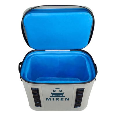 Lichtgewicht draagbare 20L koeltas lichtgrijze kleur voor barbecue camping