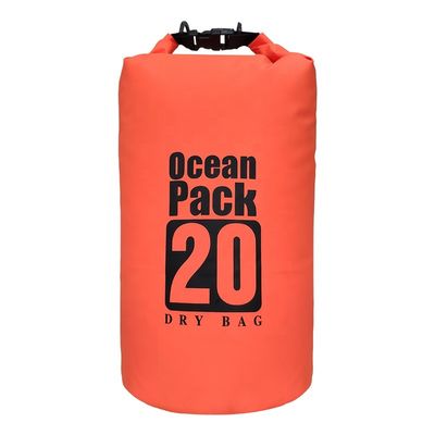 Opvouwbare lichtgewicht PVC waterdichte droge tas 20L capaciteit voor buitenactiviteiten