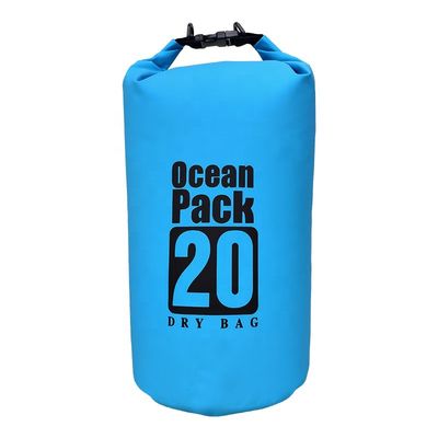 Opvouwbare lichtgewicht PVC waterdichte droge tas 20L capaciteit voor buitenactiviteiten