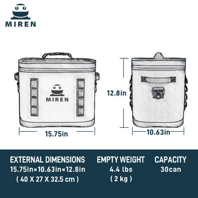 15.7in*10.6in*12.8in Multi Purpose Geïsoleerde zak met 840DTPU bekleding