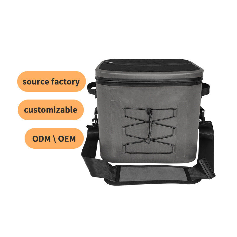 Square 24 Can Cooler Bag Donkergrijze kleur voor buitenactiviteiten OEM ODM